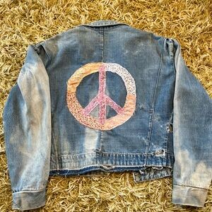 Vintage up cycled Women's Classic Blue Denim Jacket